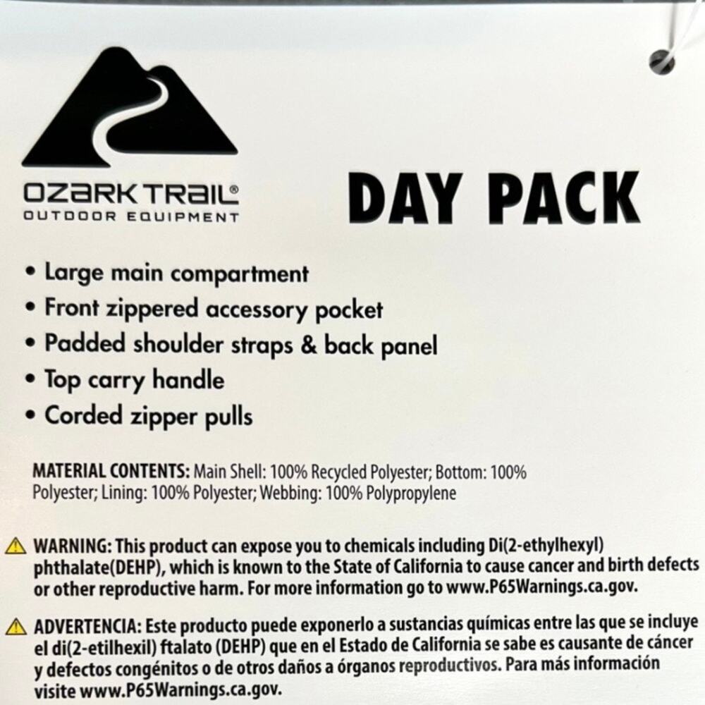 NEW Ozark Trail Backpack Hiking Camping Outdoors NWT - Picture 4 of 5